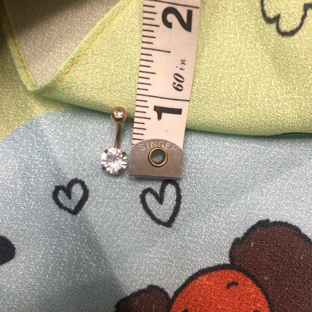 🐶 NWOT belly button ring crystal ball design